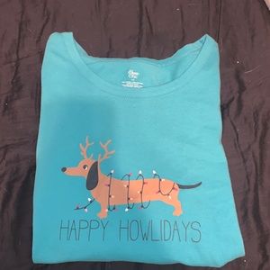 christmas long sleeve pajama top
